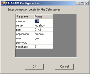 CALM API Configuration Utility